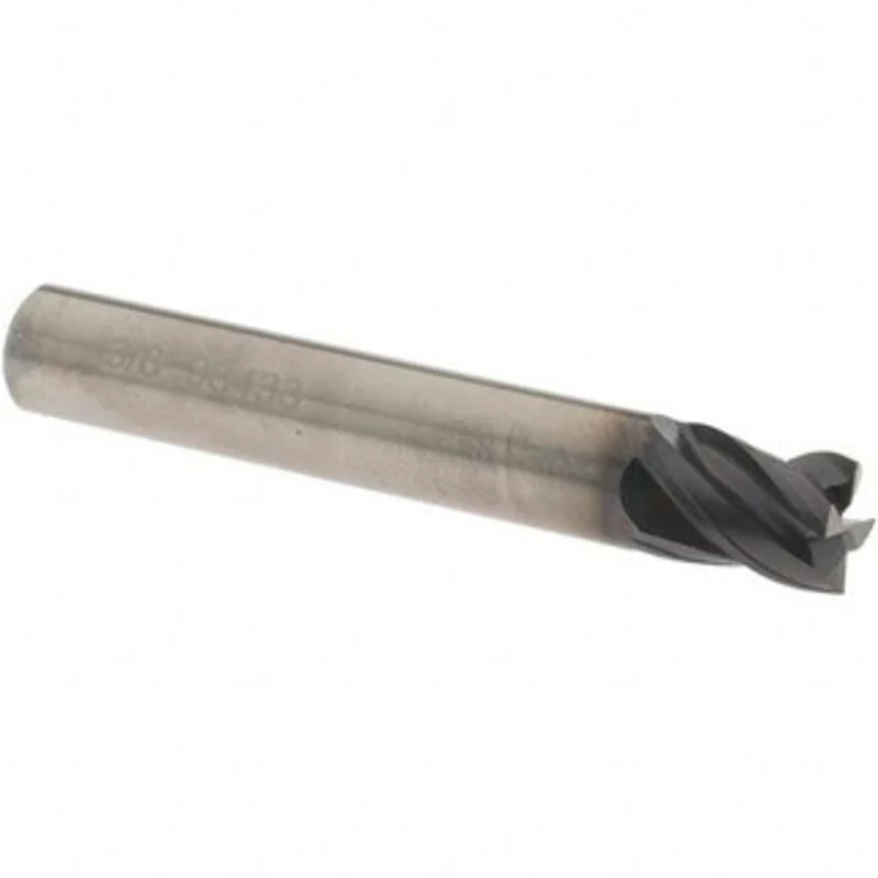 OSG 3/8, 1/2 LOC, 3/8 Shank Diam, 2-1/2 OAL, 4 Flute, Solid Carbide Square End Mill Single End, EXO Finish, Spiral Fl...